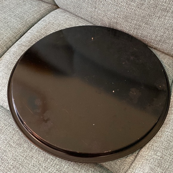 Oregon State Map Vintage Metal Serving Trays | Black and Gold w/ Rhododendron - Picture 5 of 9